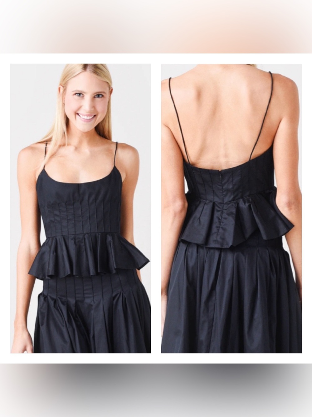 Hunter Bell Celia Pleated Peplum Top Size 6 - Picture 13 of 13